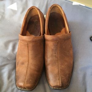 Brown leather shoes